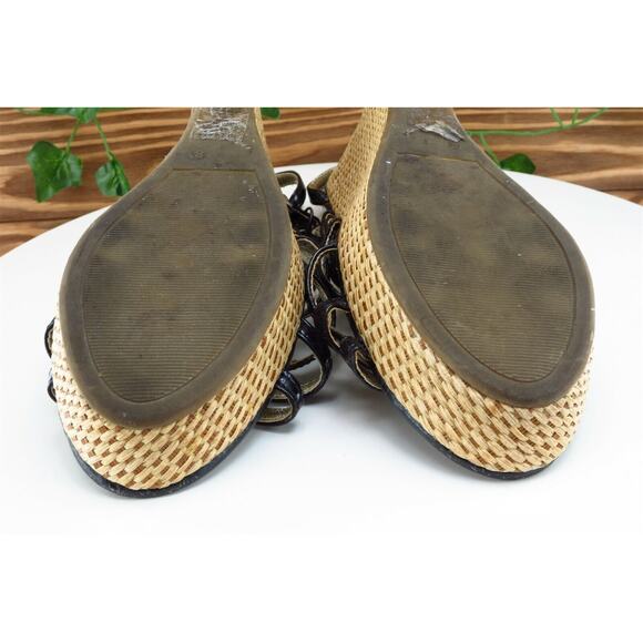 Glo Jeans Sz 8.5 M Black Strappy Synthetic‎ Women Sandals - Picture 6 of 7